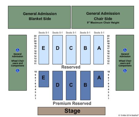 Snow Park Outdoor Amphitheater Seating Chart